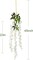 6 Pack 3.75 Feet/Piece Artificial Fake Wisteria Vine Ratta Hanging Garland Silk Flowers String Home Party Wedding Decor (6PCS-Large White Wisteria)